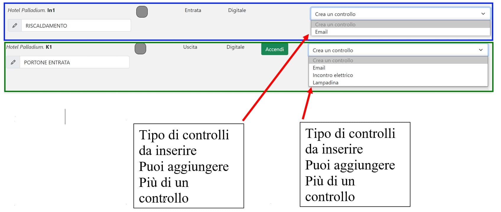 controlli da inserire nelle uscite o entrate