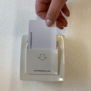 Energy saving pocket with card