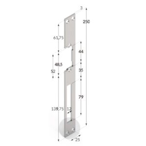 Electric strike for internal doors 166FLR