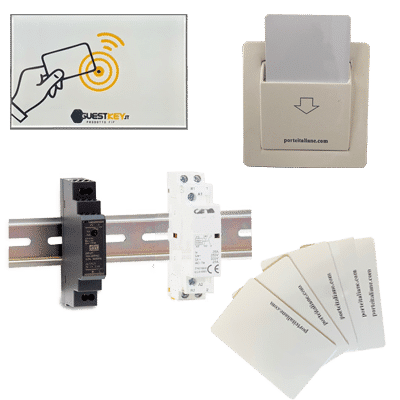 Kit domotica con lettore RFID e tasca