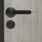 Digital electronic lock with codes and fingerprint reader