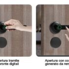 Type of lock openings with fingerprints and code