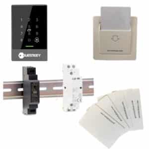Kit di domotica per hotel con lettore RFID in acciaio e card RFID programmabili con codici temporanei per accesso sicuro