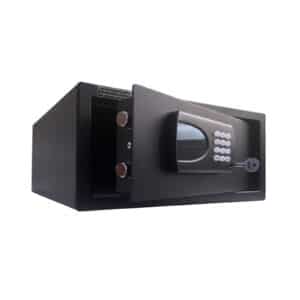 Hotel safe with timed code and card access technology for optimal security